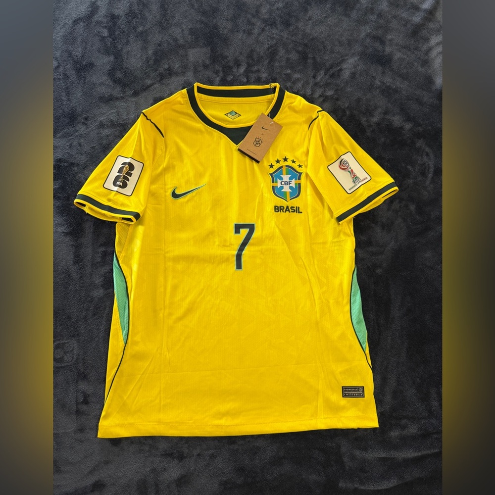 Men’s Brazil World Cup 2026 Home Jersey Vini JR #7
